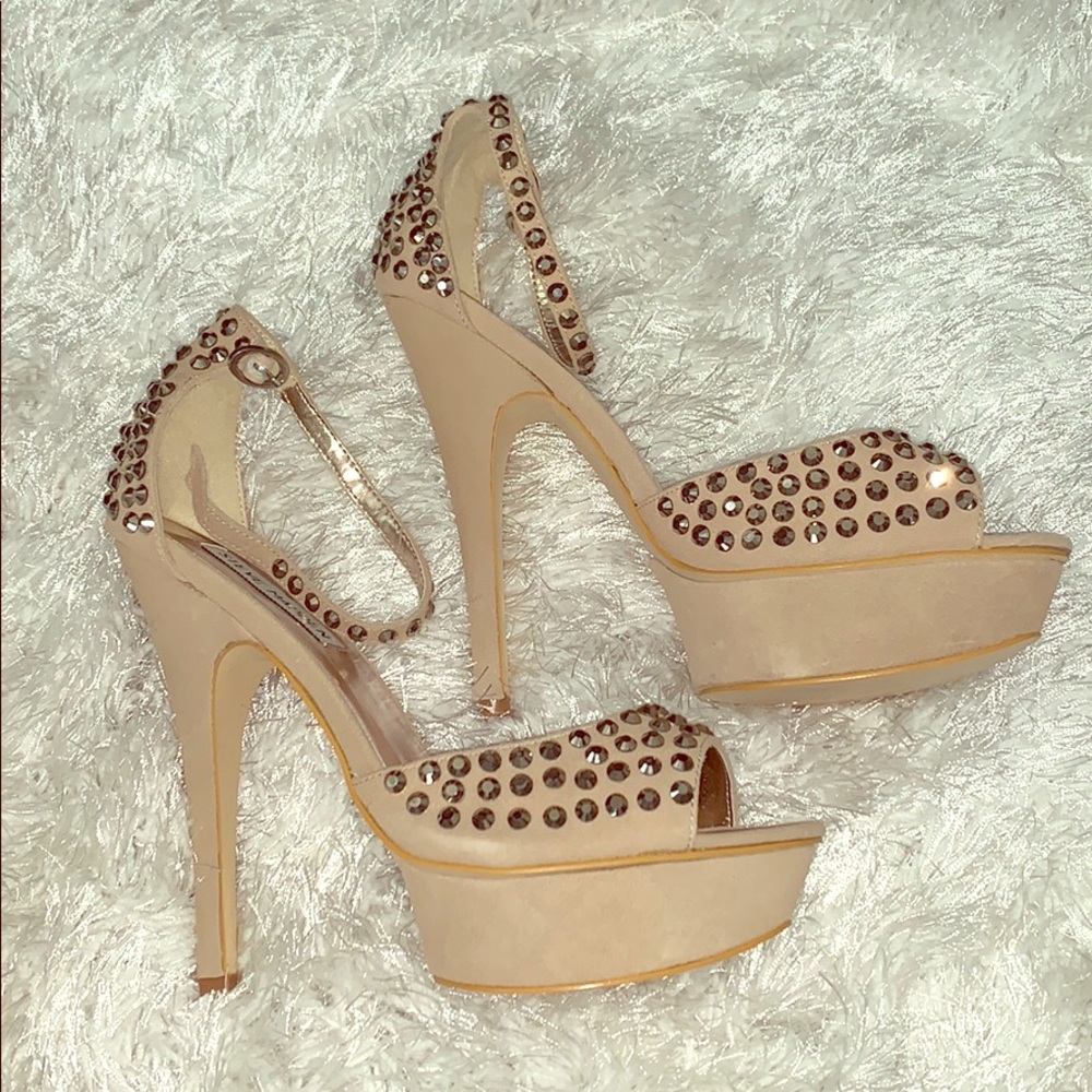 Steve Madden Blush/Rhinestone sandals Size 8.5